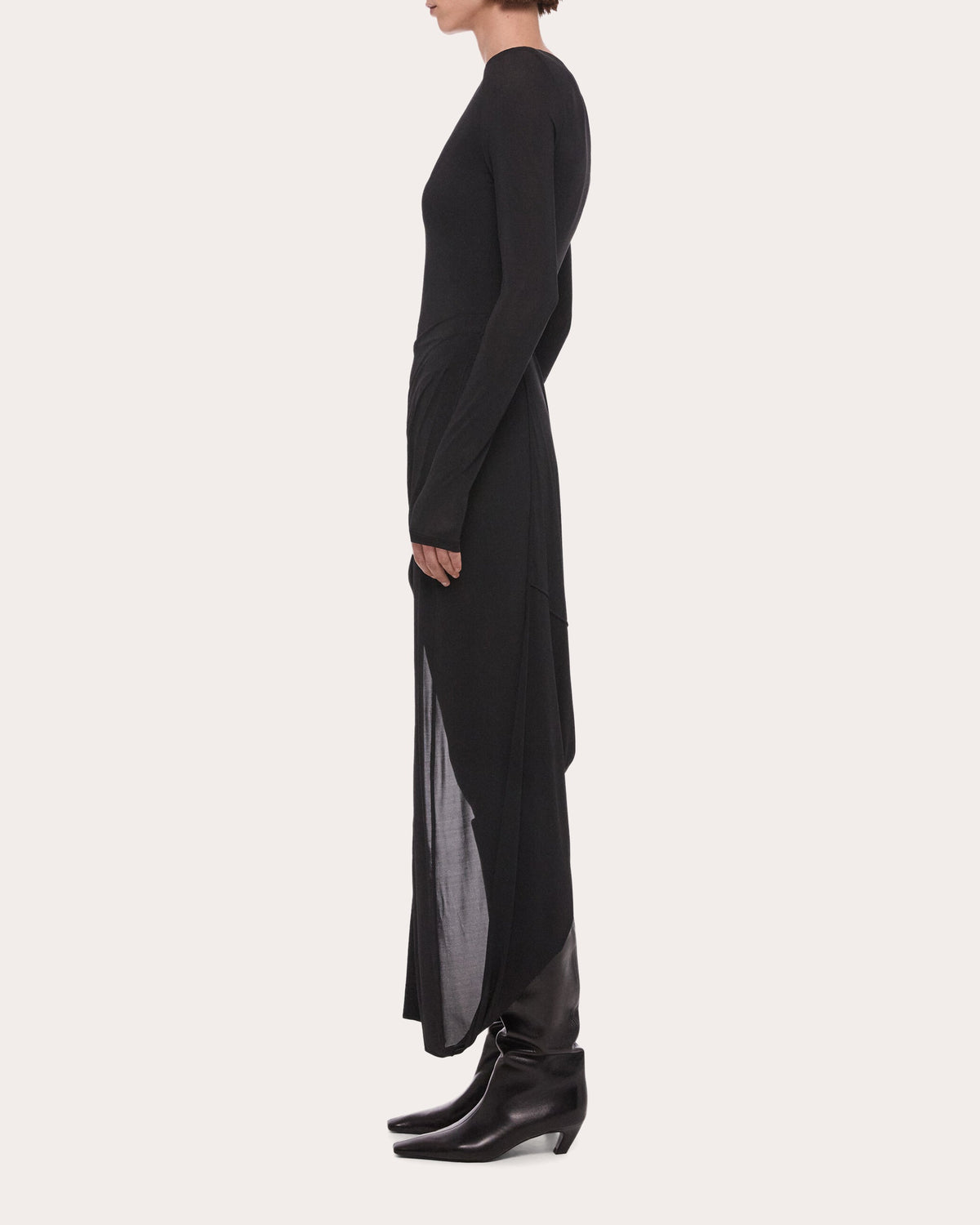 Stretch Jersey Twisted Drape Dress