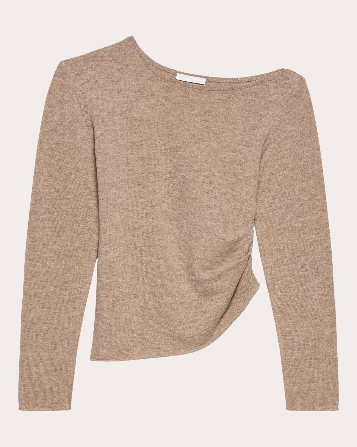 Wool Asymmetric Drape Top