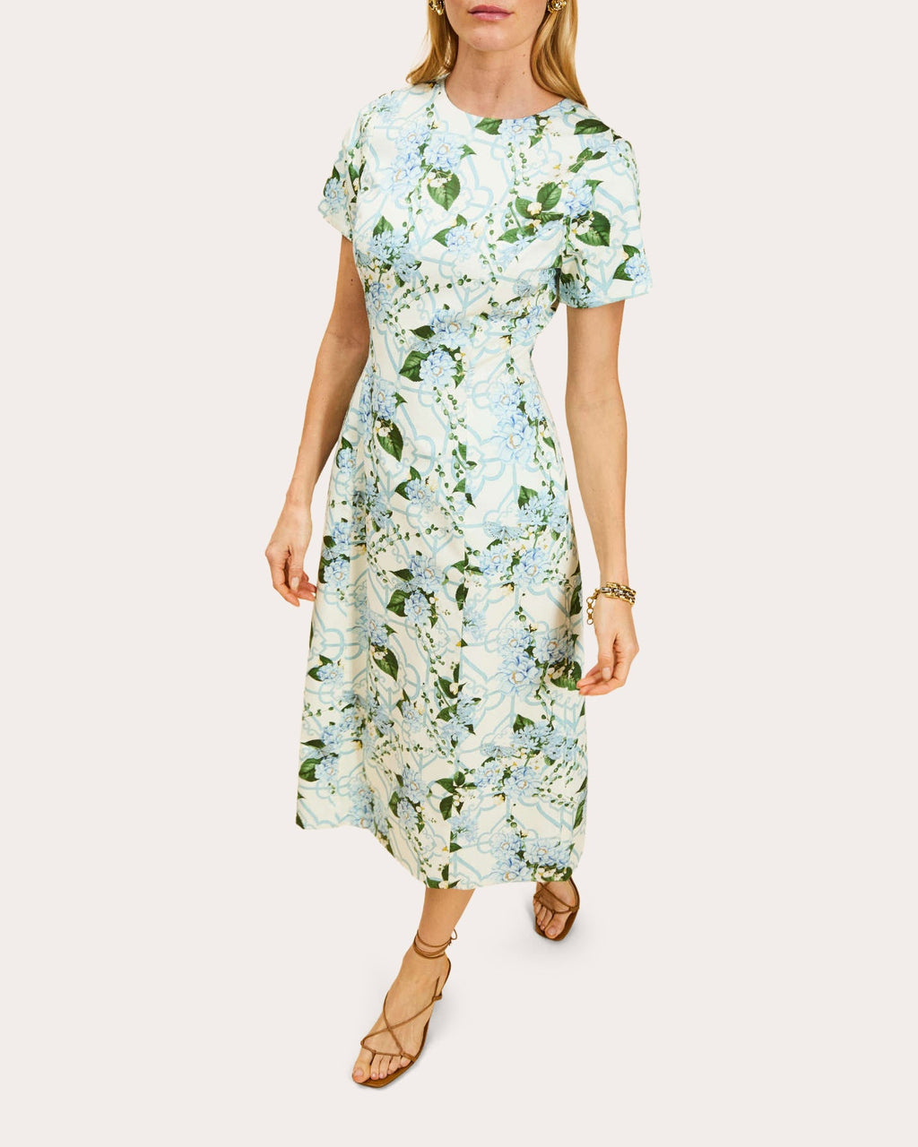 Hampton Reversible Poplin Tailored Midi Dress