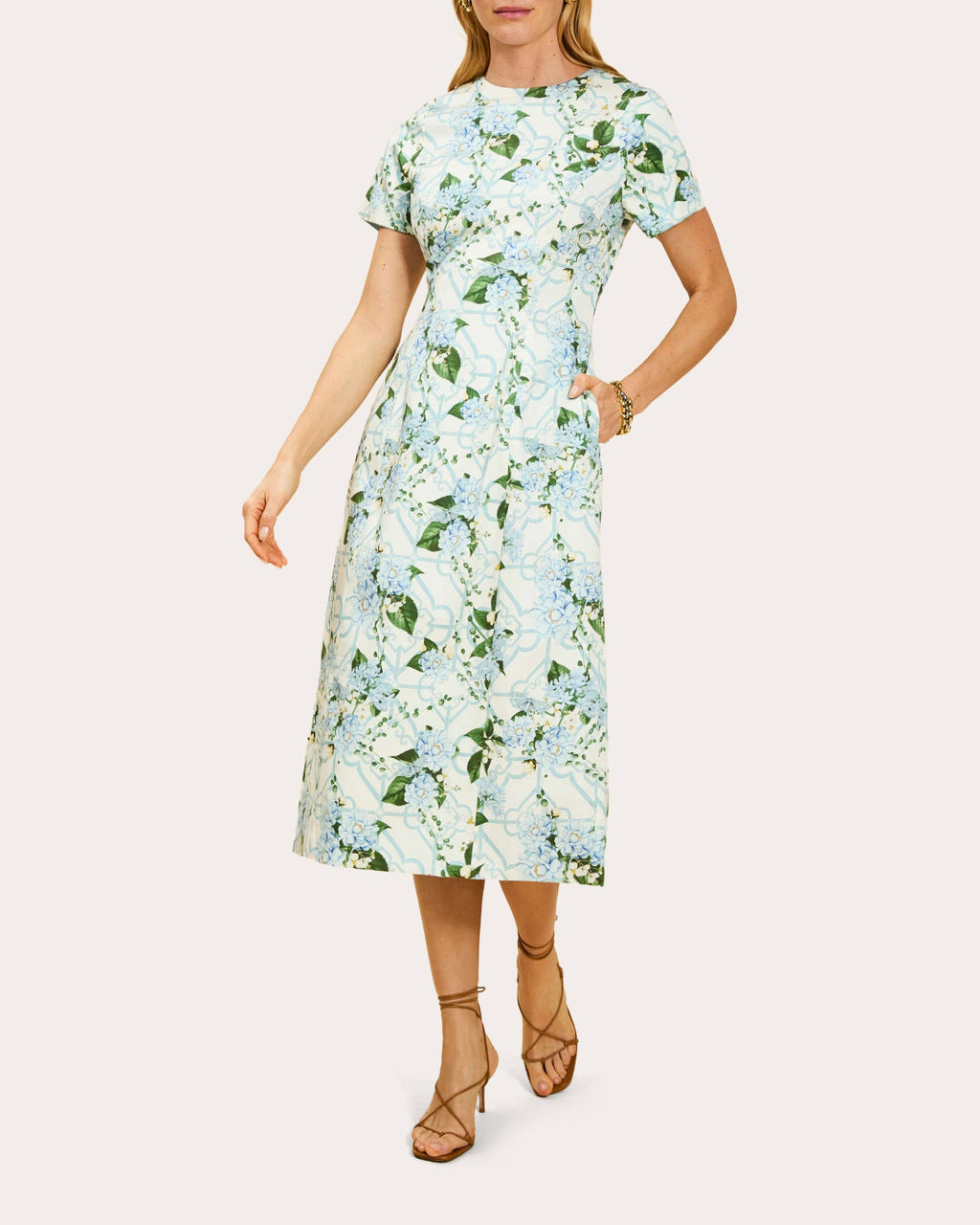Hampton Reversible Poplin Tailored Midi Dress