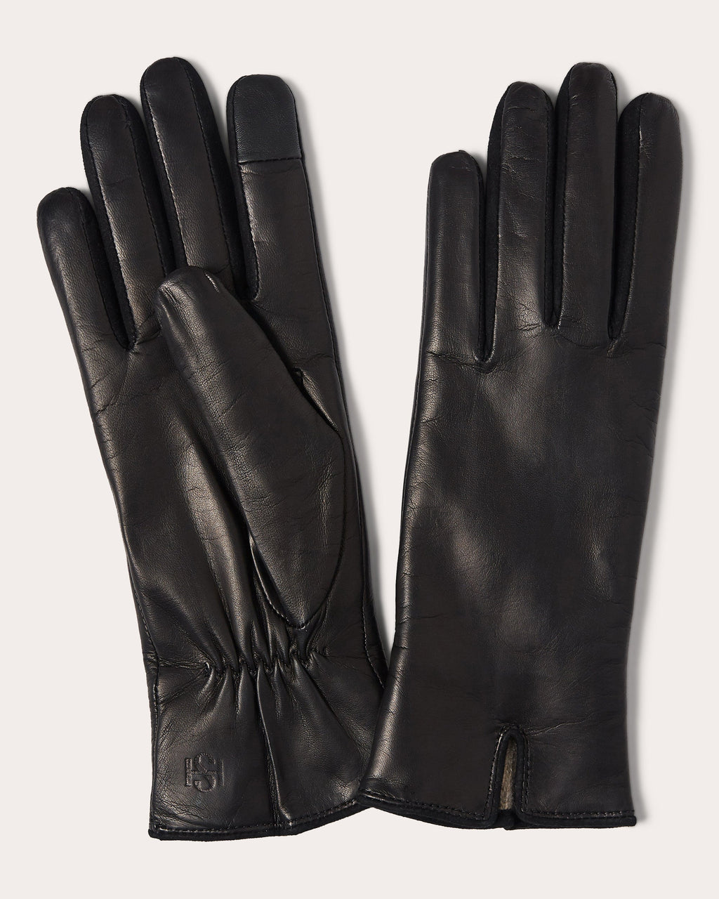 Black Essentials Leather Gloves
