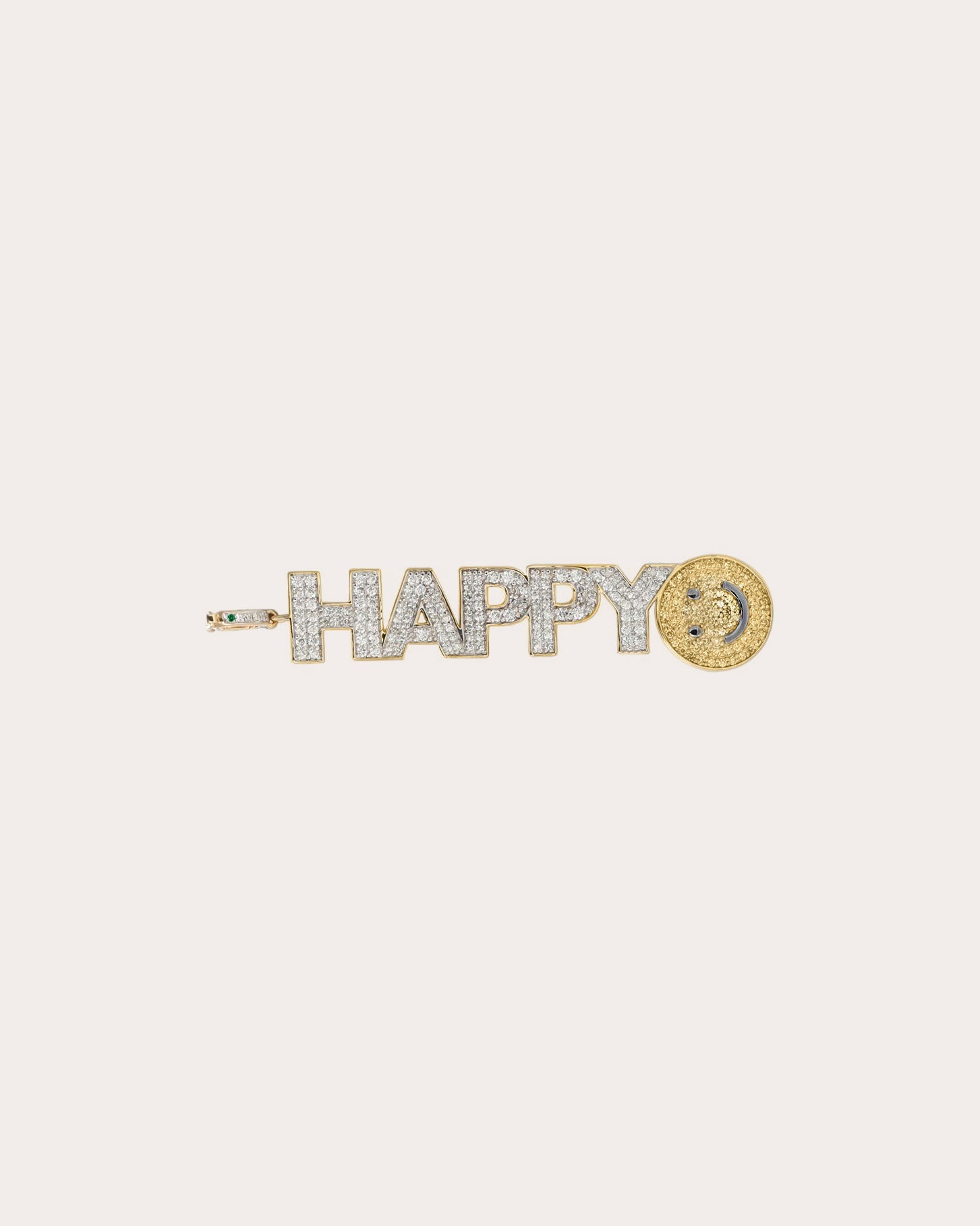 Yellow Topaz & Diamond 18k Gold Happy Charm