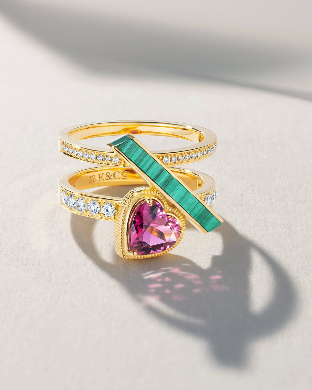Pink Tourmaline Cruzeiro Mine Heart Ring