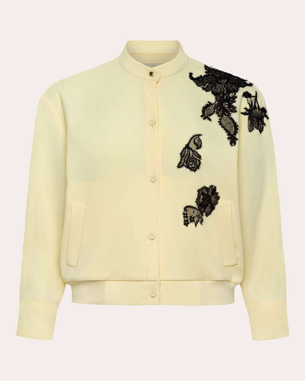 Lazlo Lace Crepe Cinched Blouse