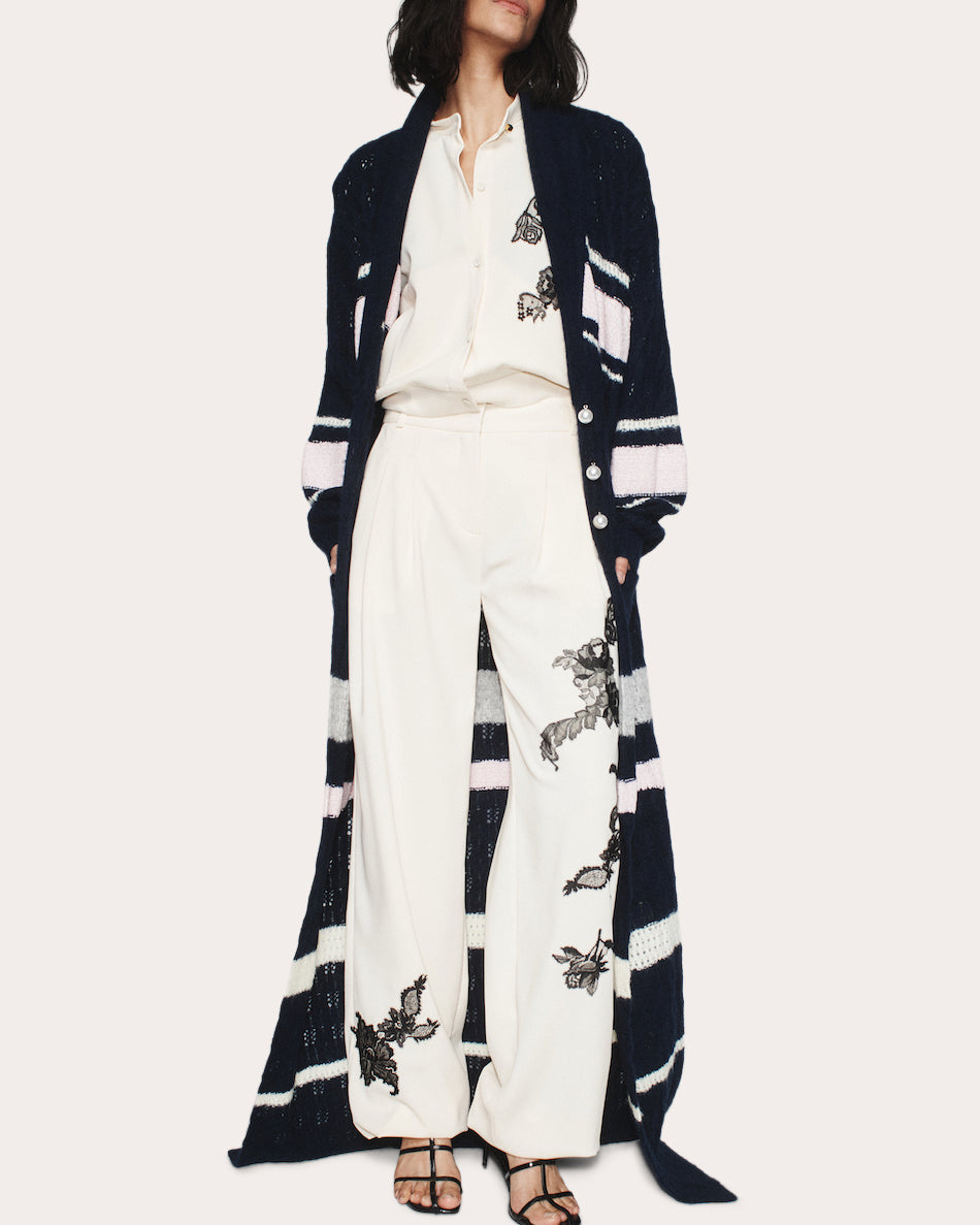 Clifton Lace Crepe Cinched Trousers