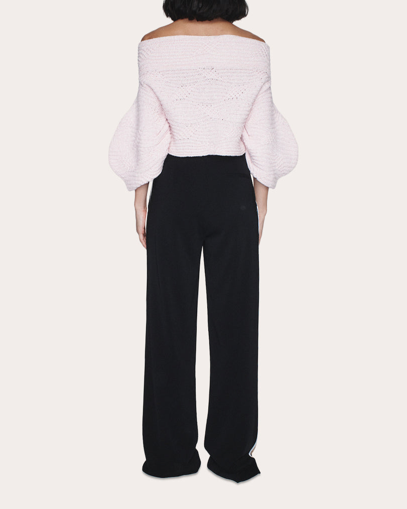 Lenon Embellished Knit Off-Shoulder Sweater