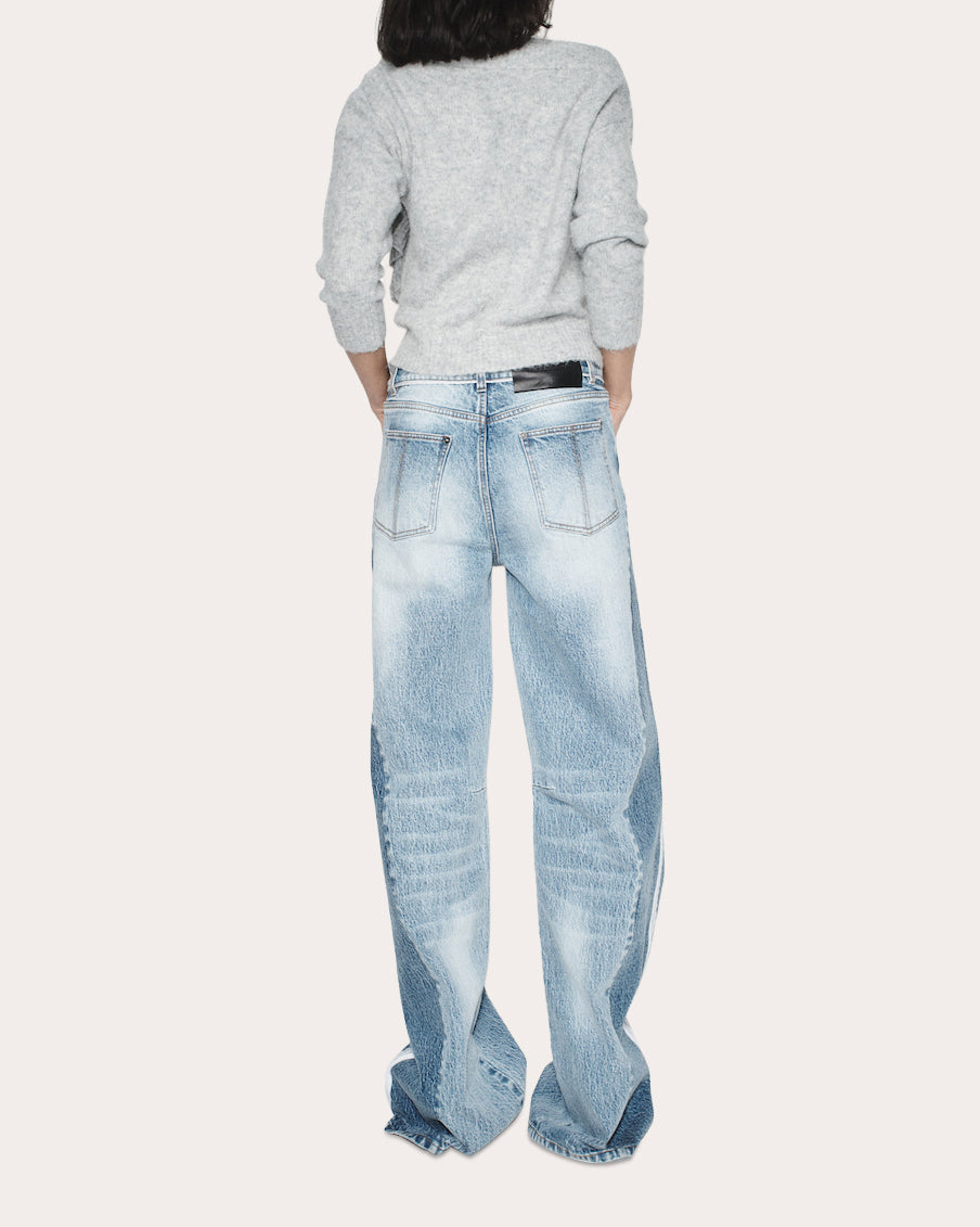 Tay Lace-Trim Wide-Leg Jeans