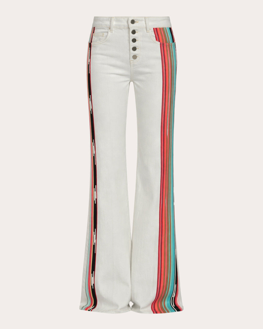 Omar Multicolor Grosgrain Straight-Leg Jeans