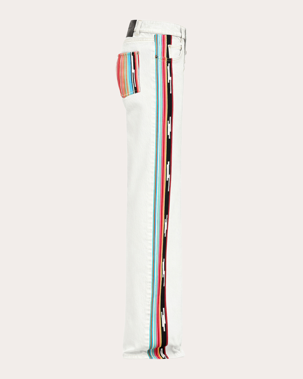 Omar Multicolor Grosgrain Straight-Leg Jeans