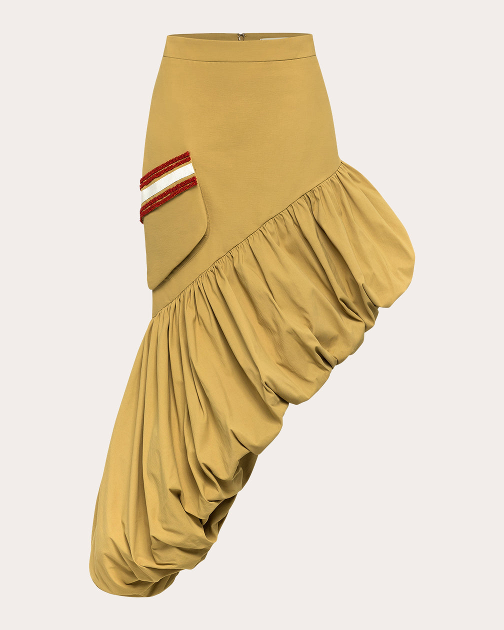 Ren Asymmetric Bubble-Hem Skirt