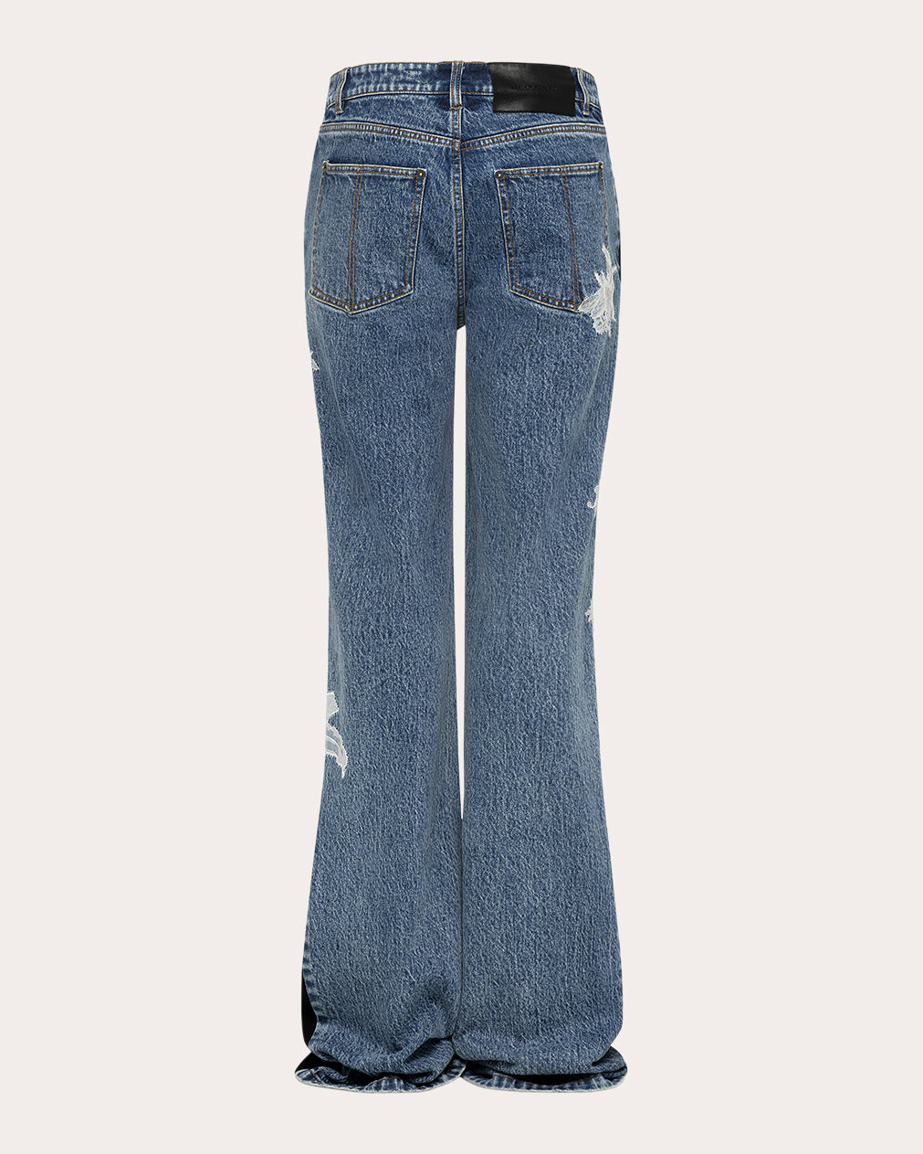 Zion Embroidered Lace Straight-Leg Jeans