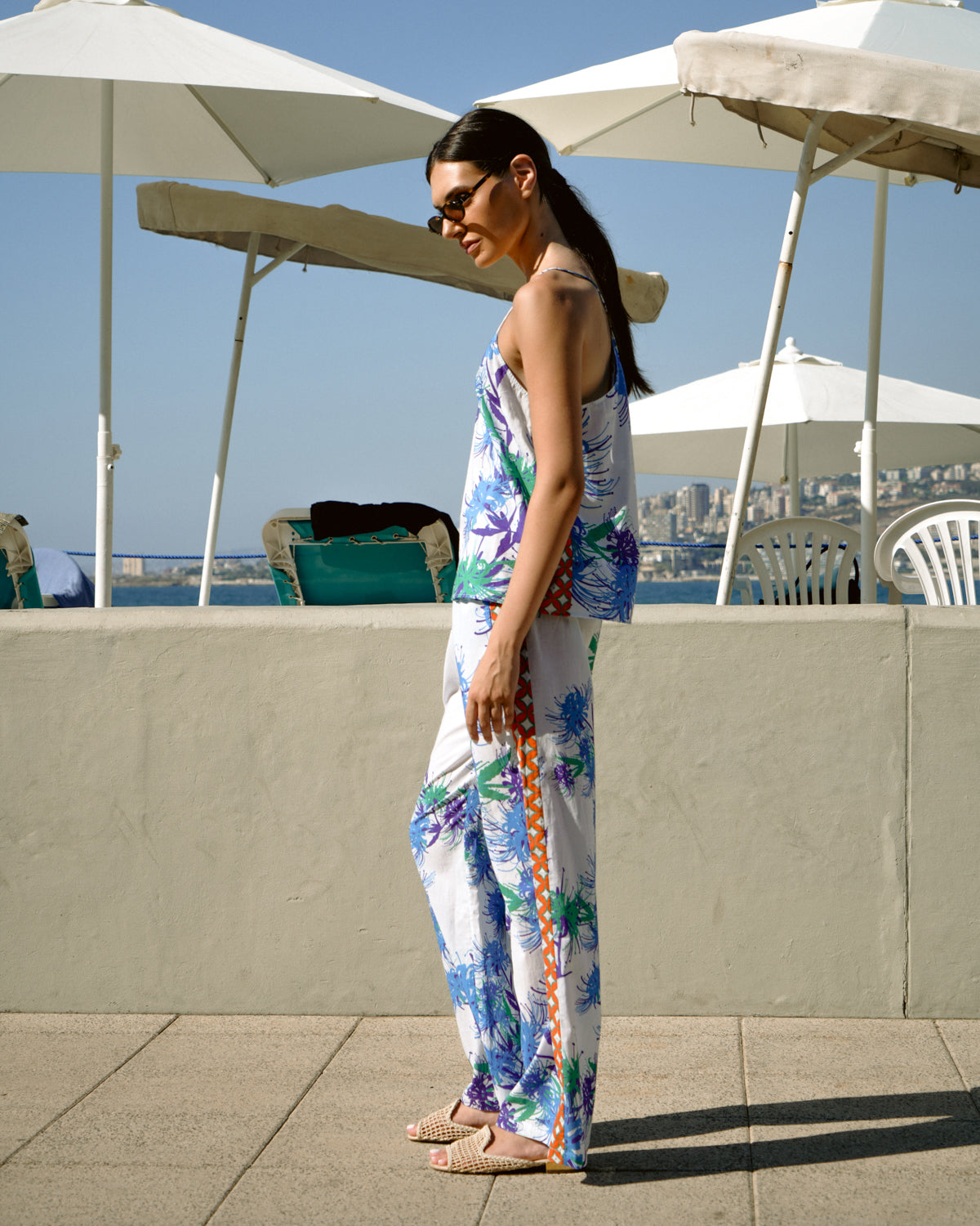 Tio Higa Silk Pants Set