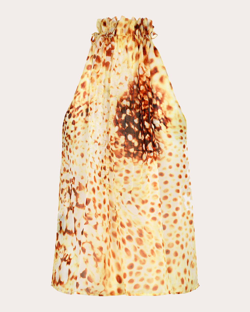 Hilo Printed Silk Halter Top