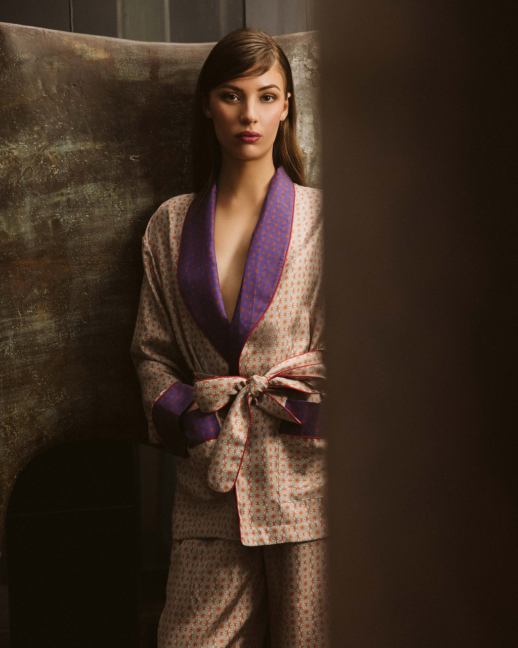 Ari Hoshi Silk Belted Pajama Set