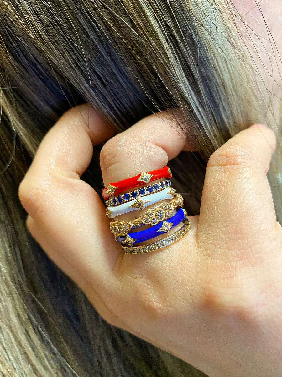 Diamond & 18k Gold Crivelli Stackable Ring