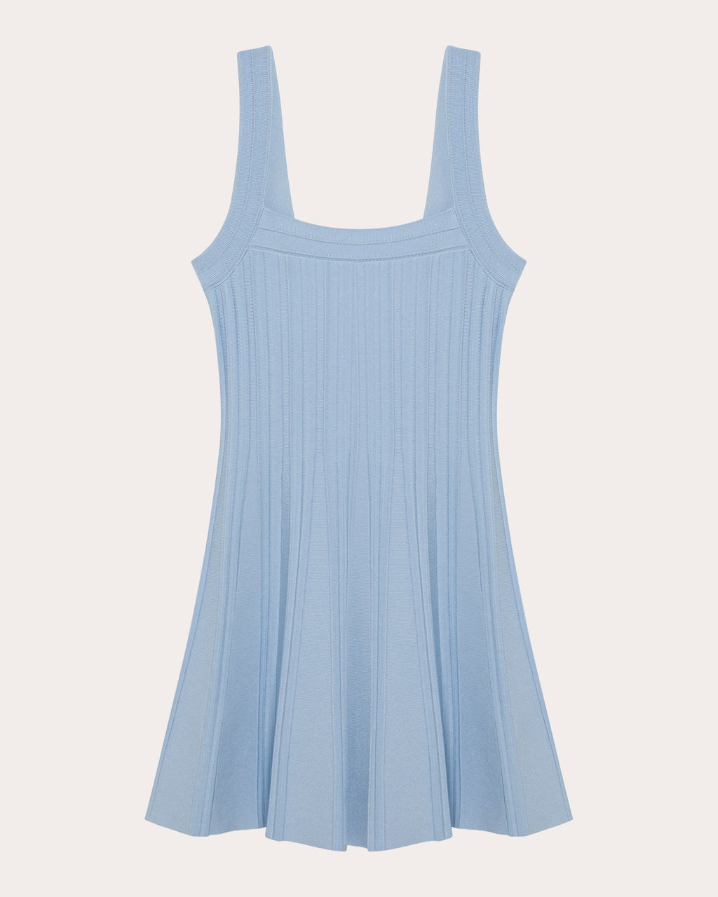 Indie Compact Knit Pleated Mini Dress