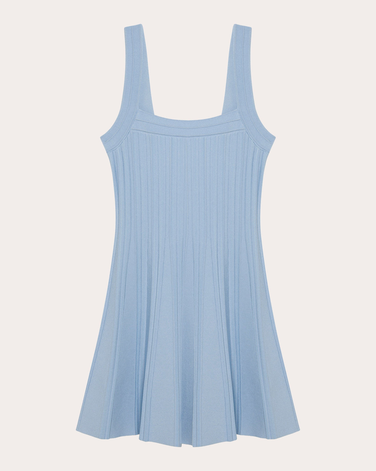 Indie Compact Knit Pleated Mini Dress
