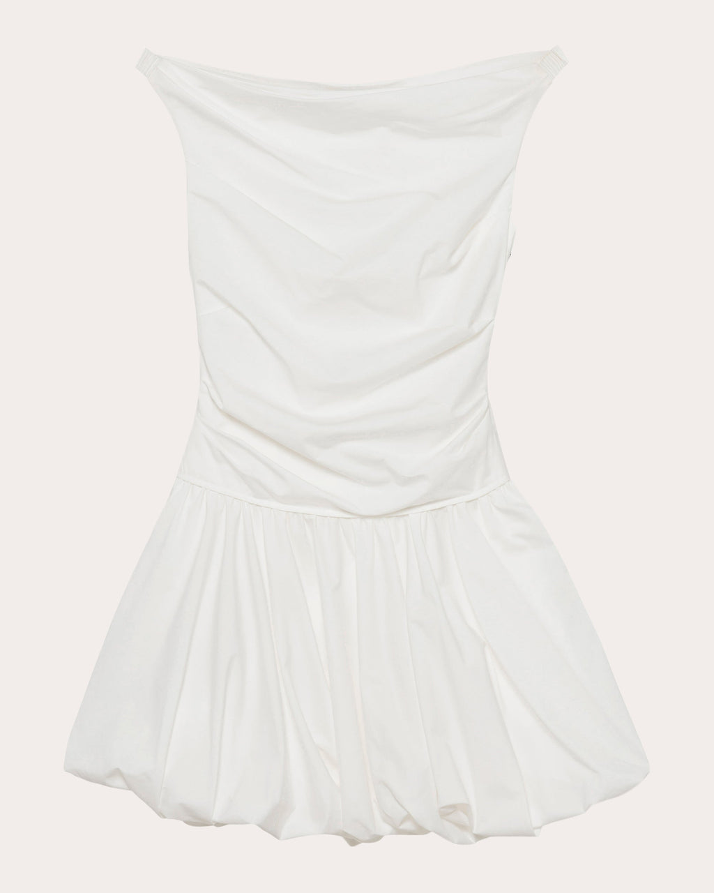 Salina Poplin Boatneck Bubble Mini Dress
