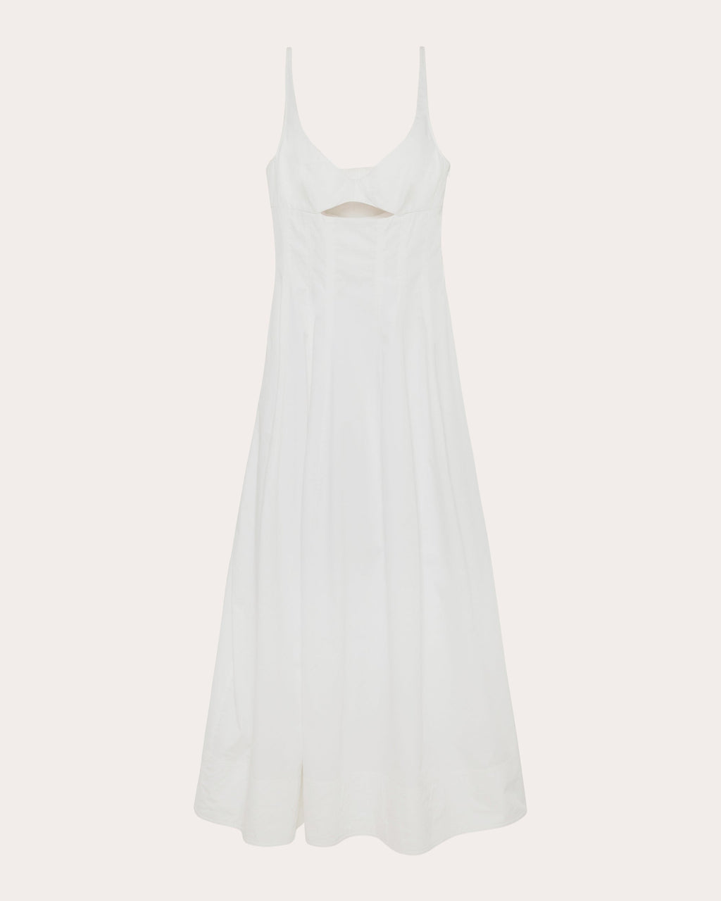 Maddy Poplin Cutout Empire-Waist Midi Dress
