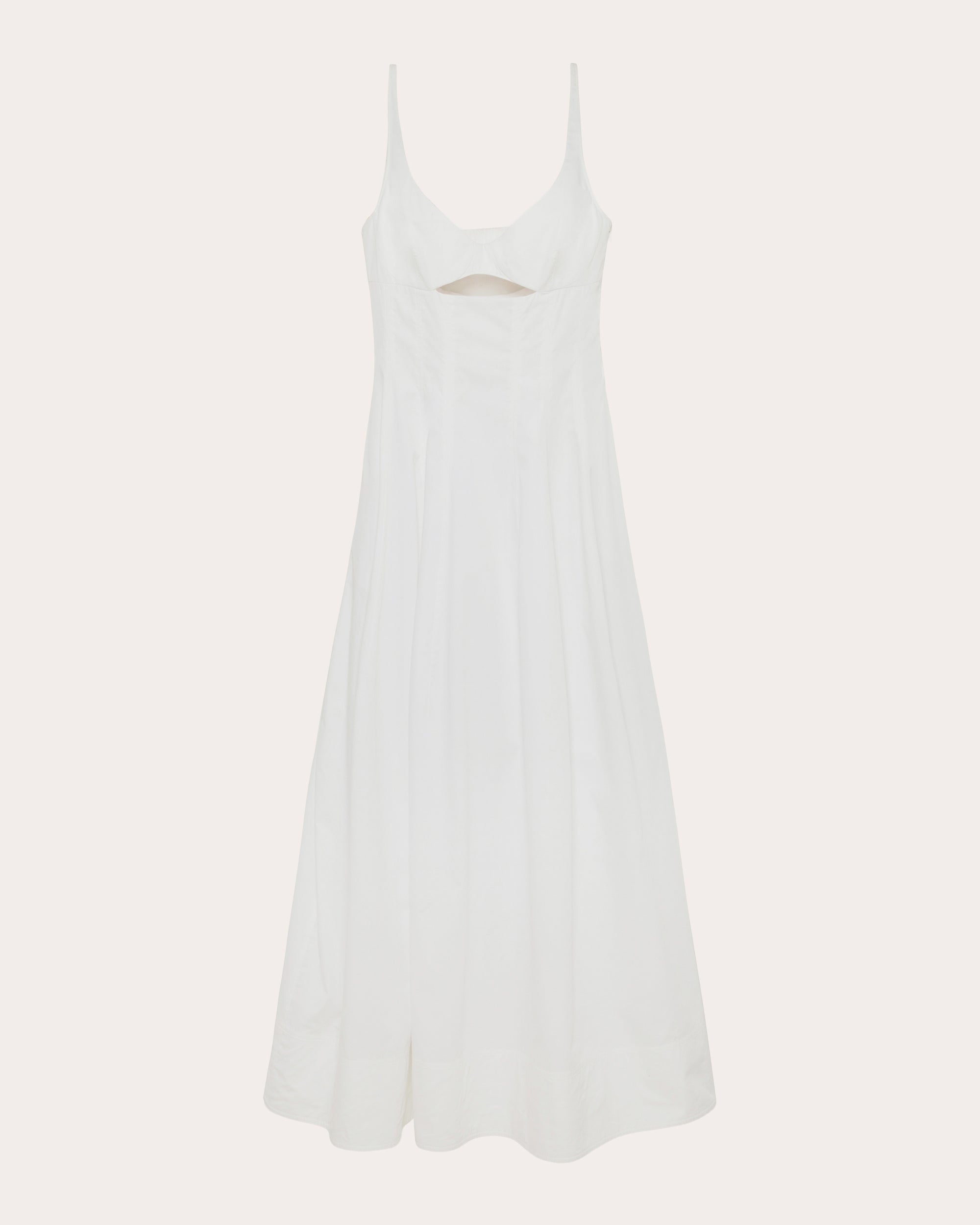 Maddy Poplin Cutout Empire-Waist Midi Dress
