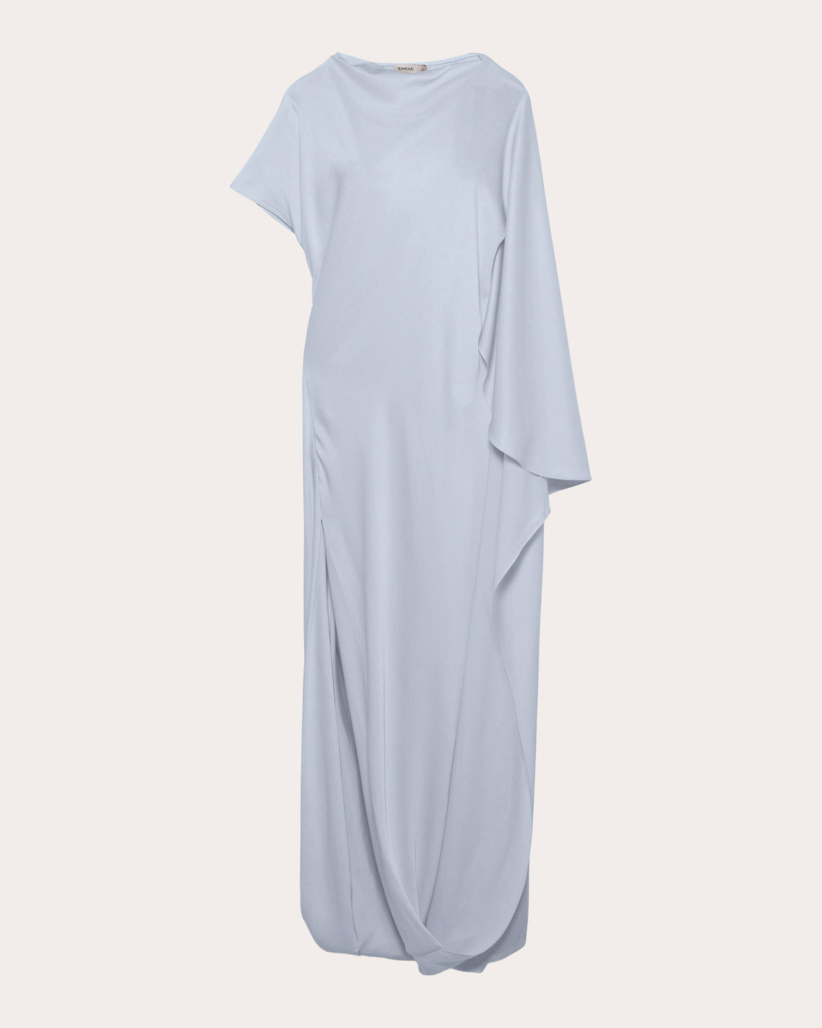 Ora Satin Asymmetric Cape Gown