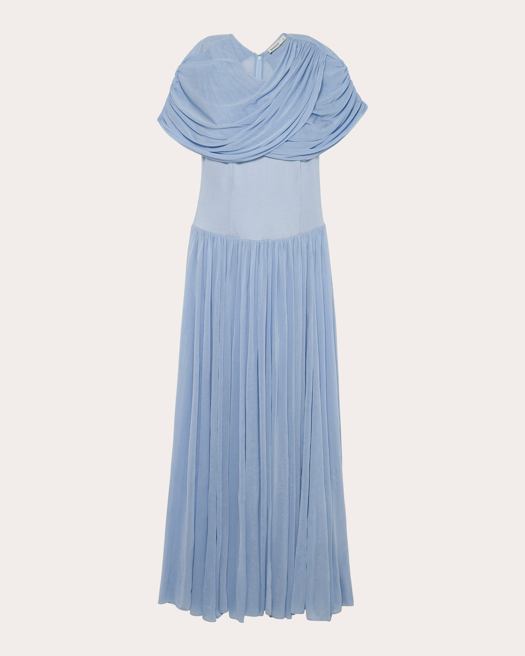 Nancie Ruched Jersey Cape Midi Dress