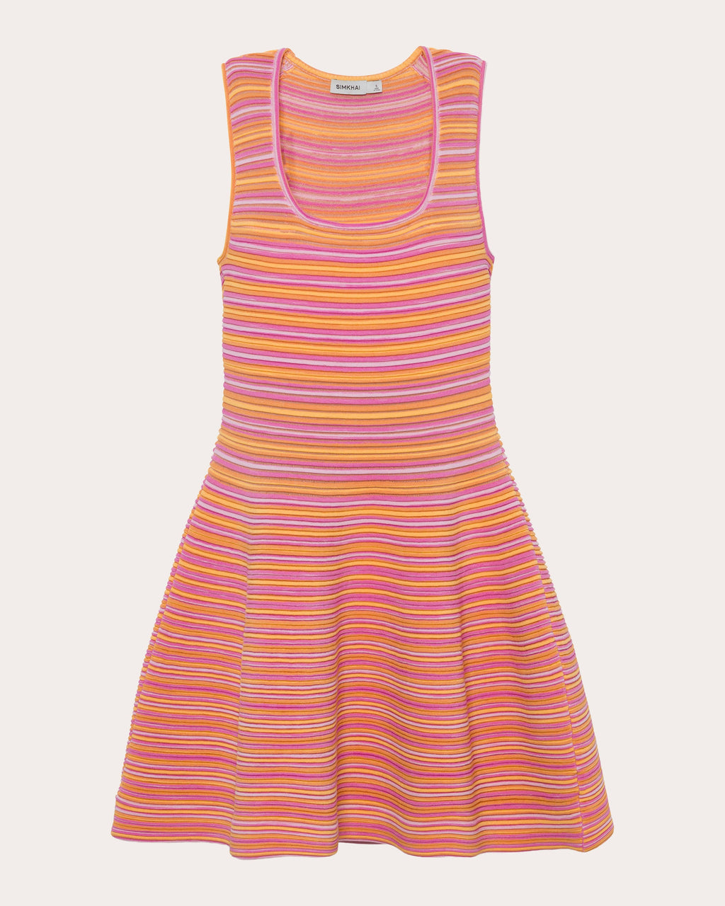 Cally Stripe Knit Fit & Flare Mini Dress