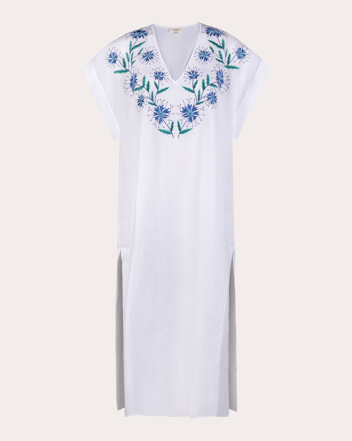 Noo Higa Embroidered Linen Tunic Dress