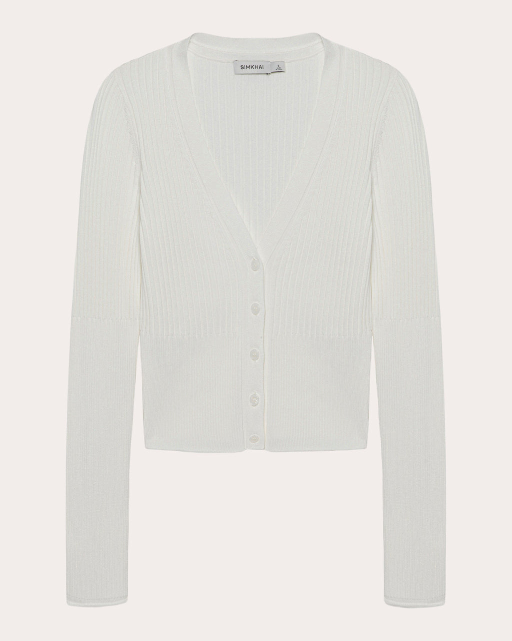Ailany Rib Knit Shrunken Cardigan