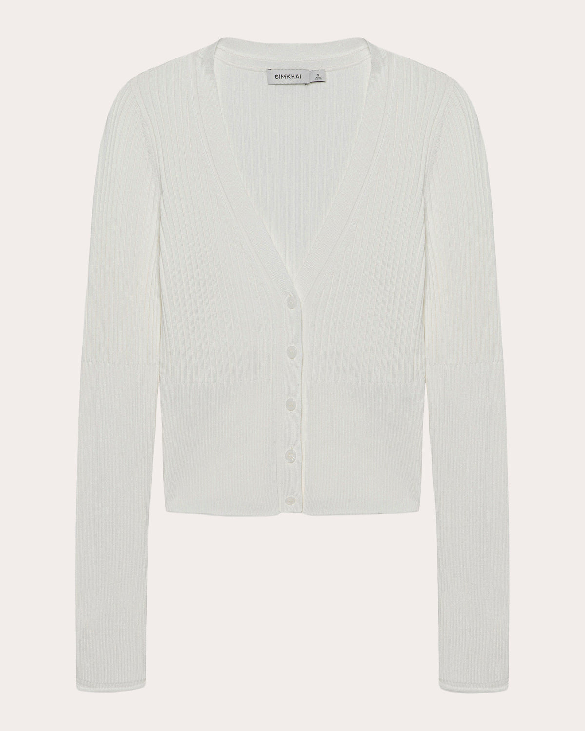 Ailany Rib Knit Shrunken Cardigan