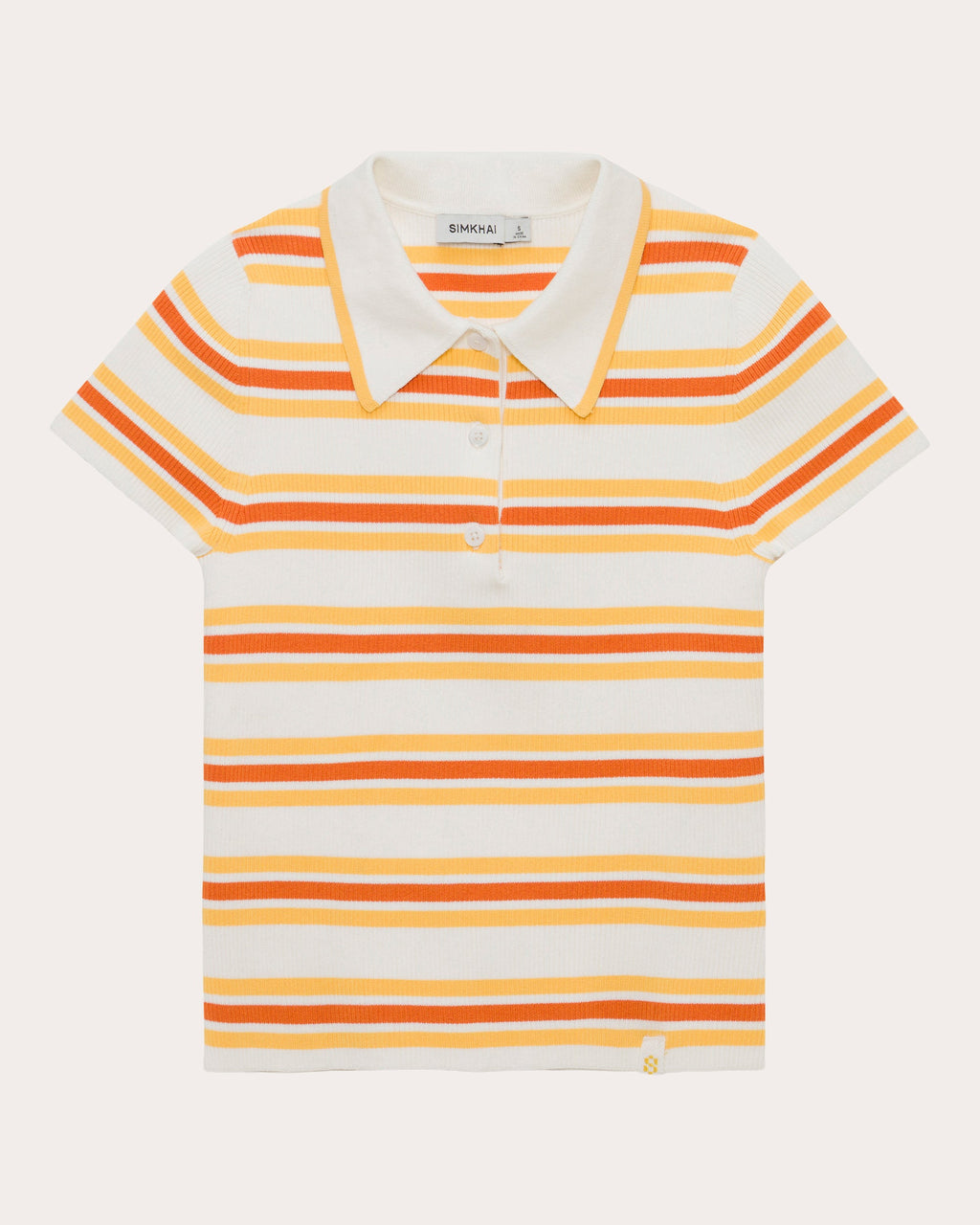 Luka Stripe Rib Knit Fitted Polo