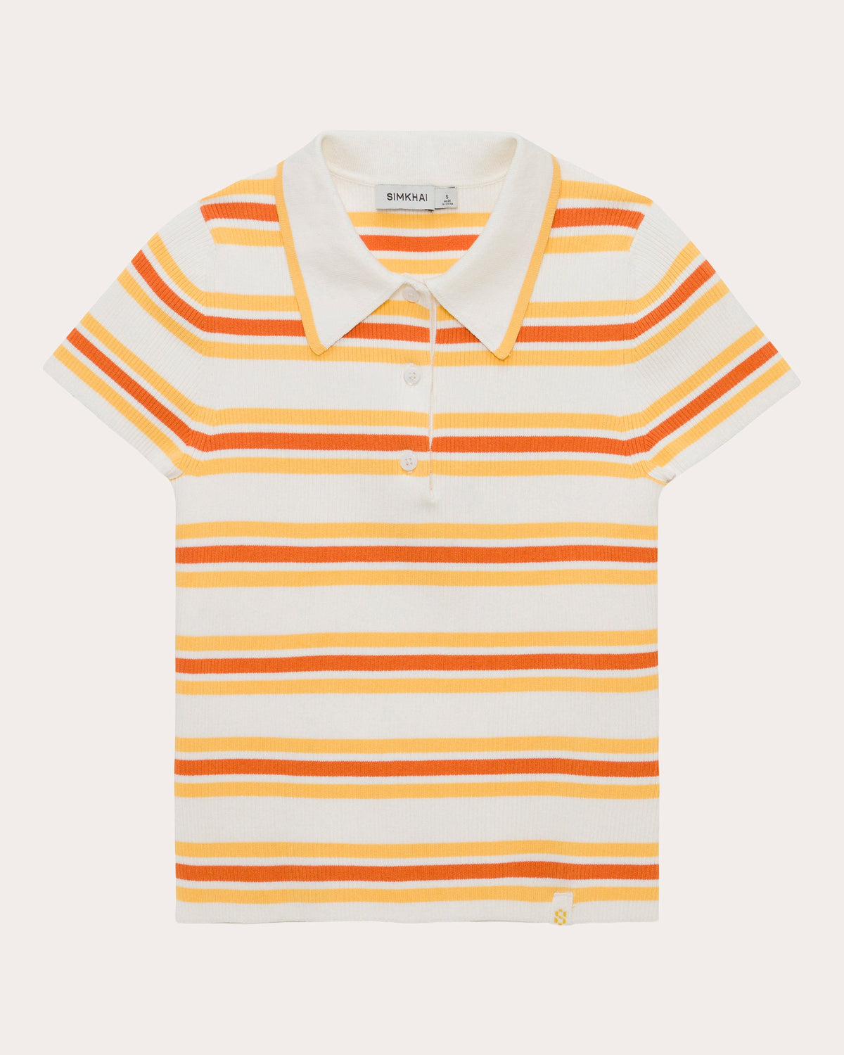 Luka Stripe Rib Knit Fitted Polo
