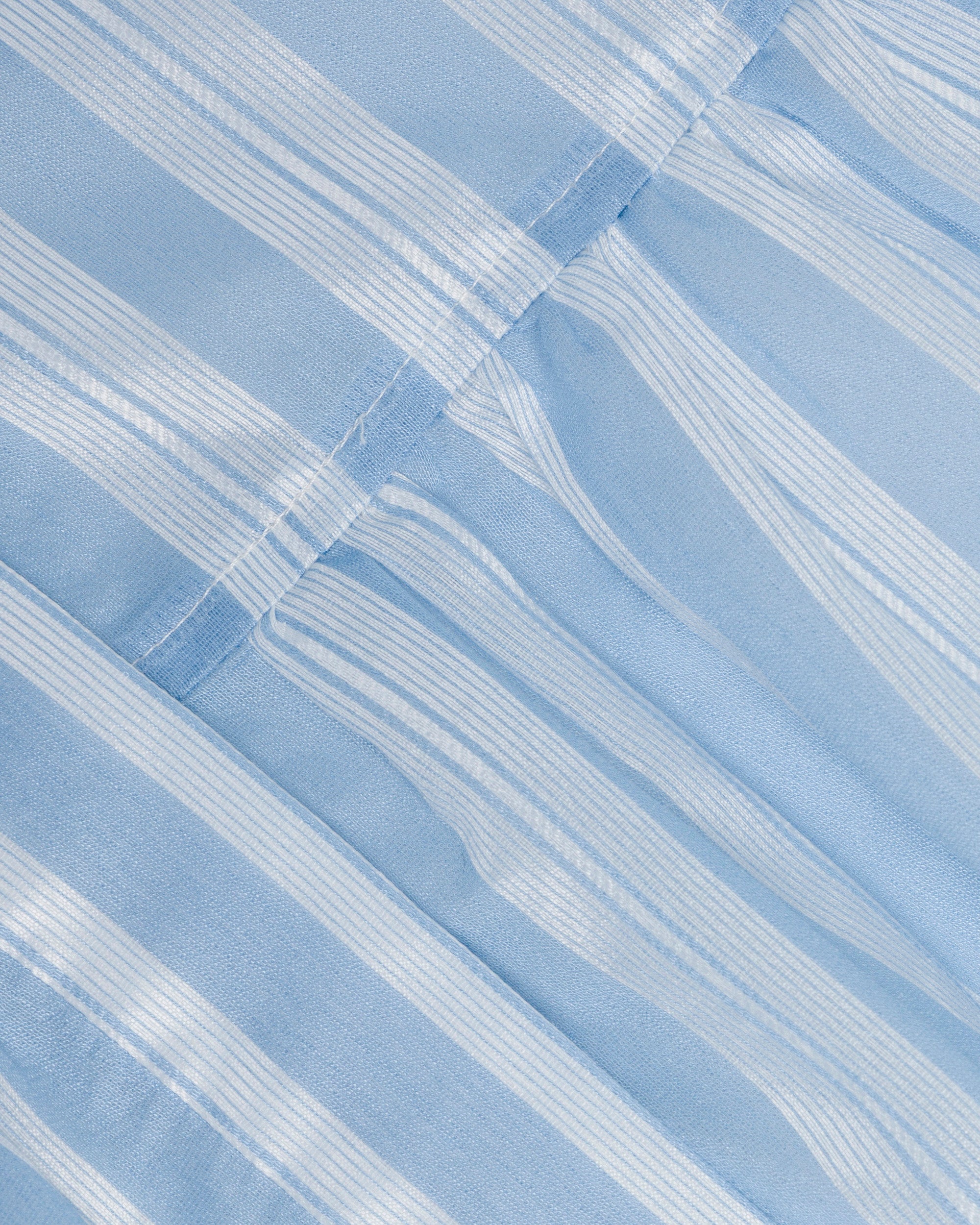 Crissy Satin Stripe Drop-Waist Shirt Dress