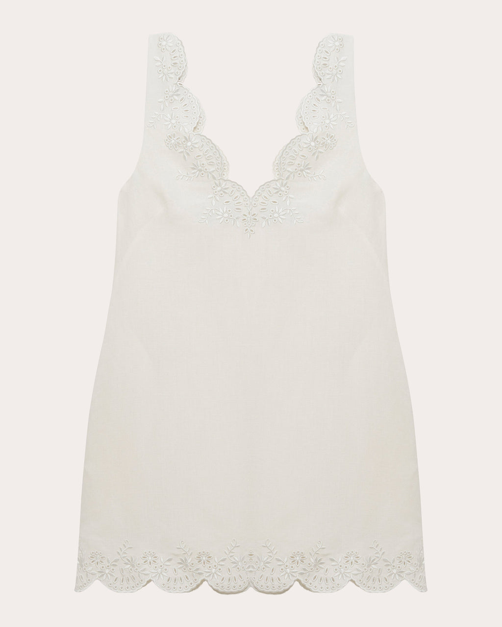 Edena Embroidered Linen Mini Dress