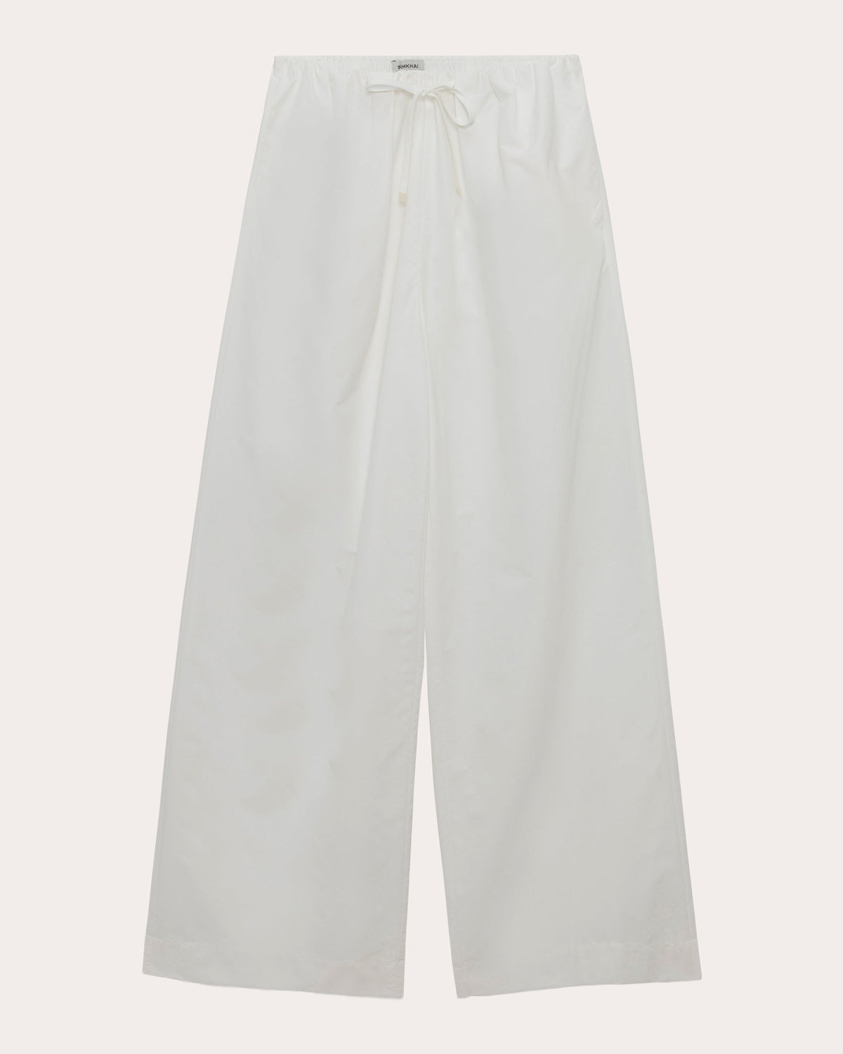 Rhea Cotton Faille Wide-Leg Pants