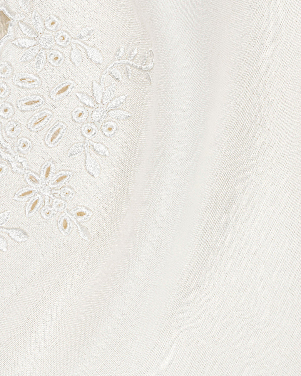 Gillian Embroidered Linen Halter Midi Dress