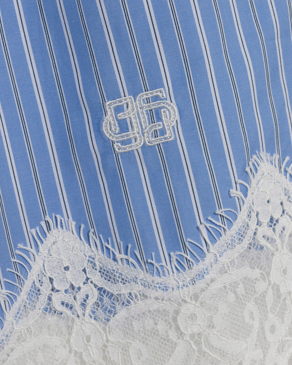 Emmie Stripe Poplin Lace Boxer Shorts