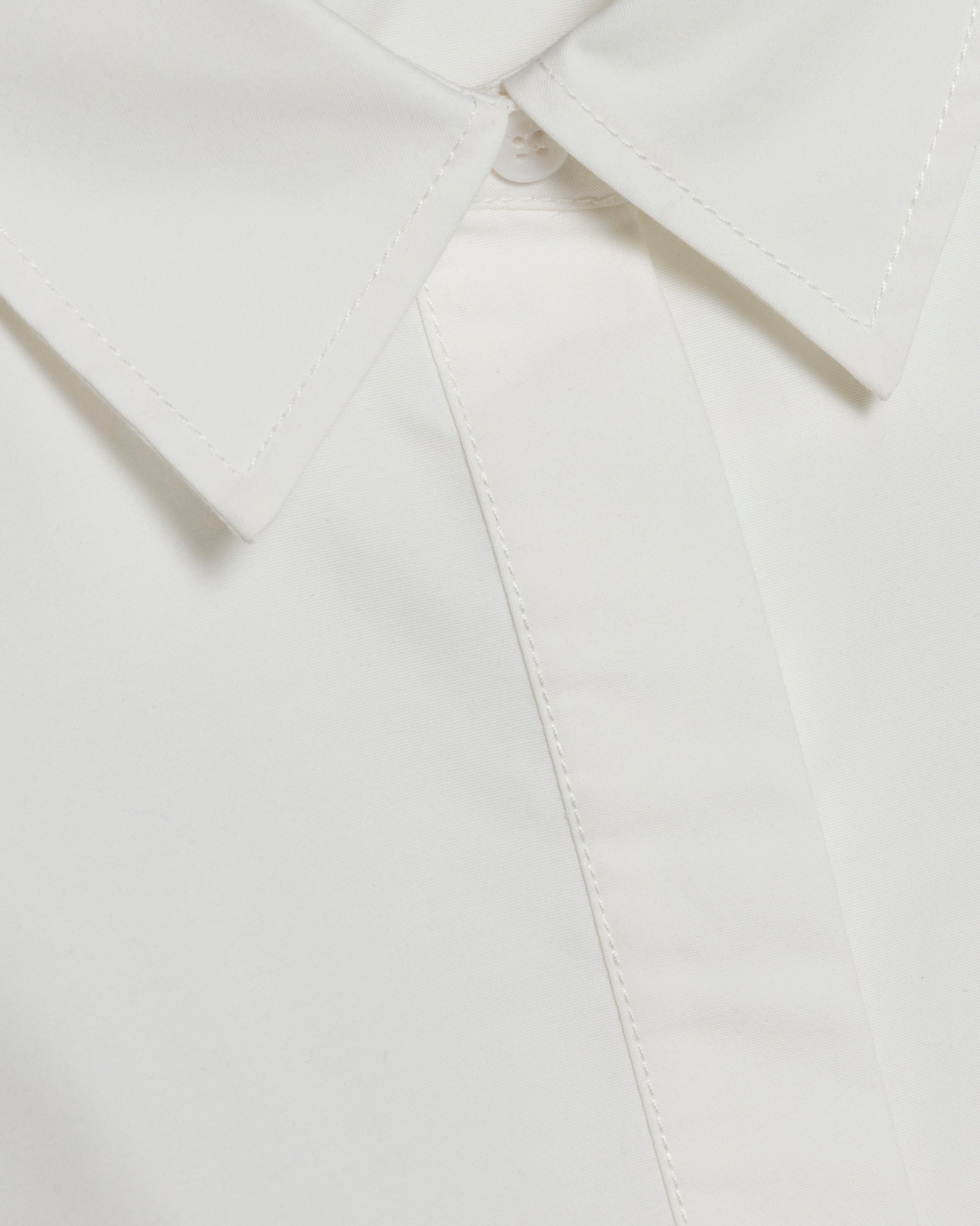 Ryett Cotton Faille Cropped Button-Up