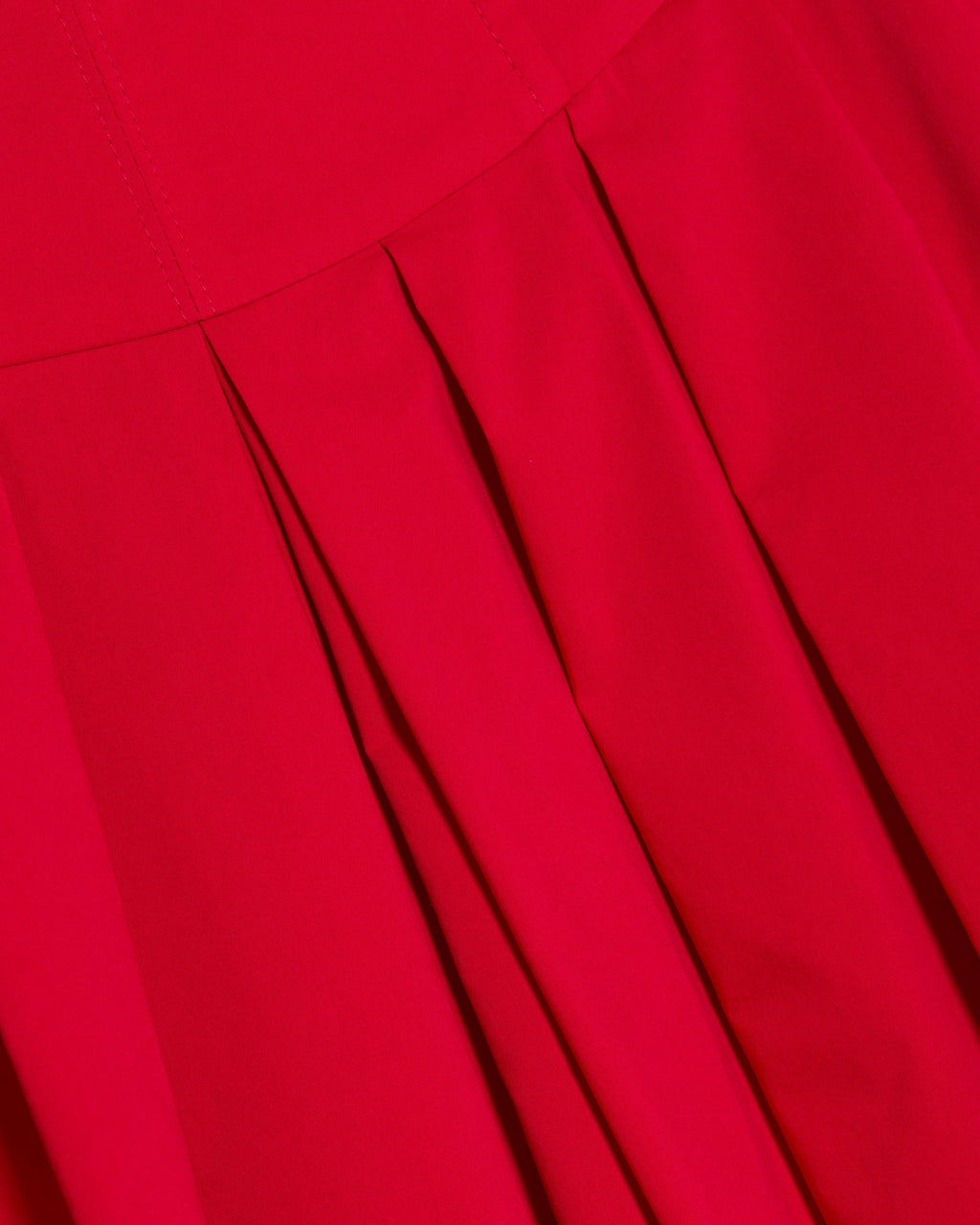Winsor Pleated Cotton Poplin Midi Skirt