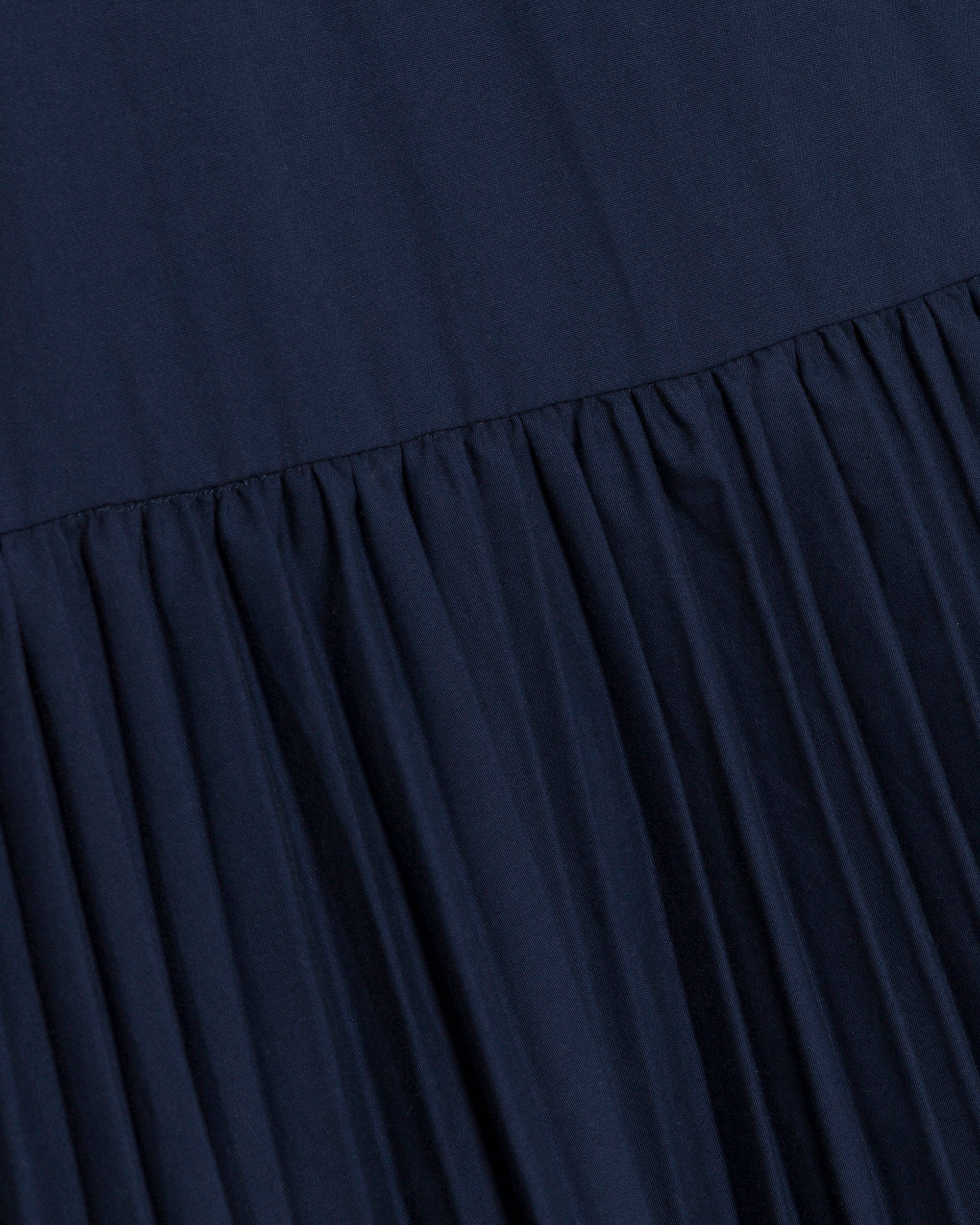 Arlo Poplin Belted Pleated Maxi Shirt Dress