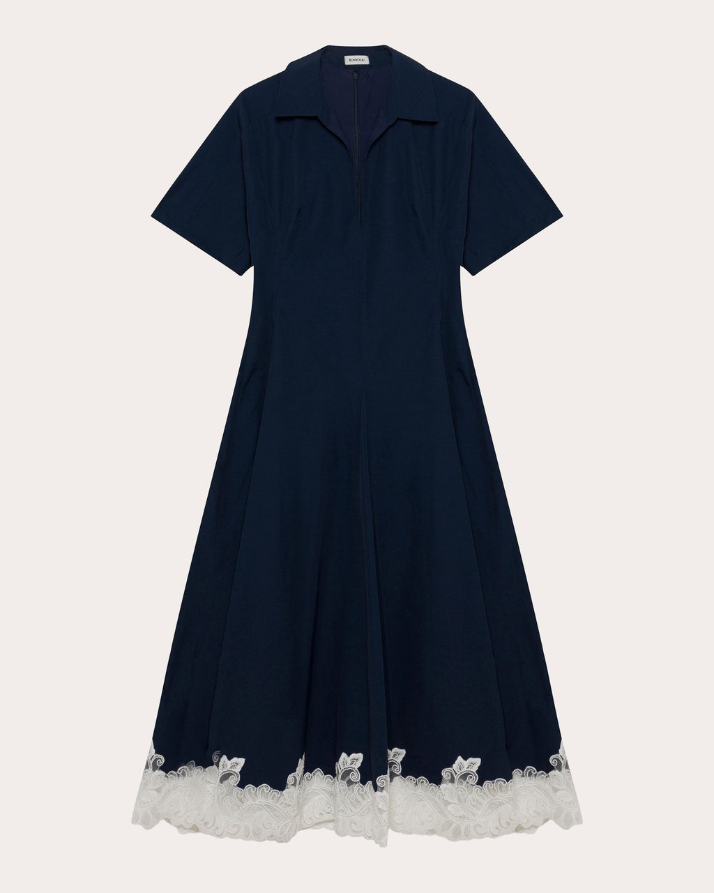 Nerris Faille Lace Fit & Flare Dress