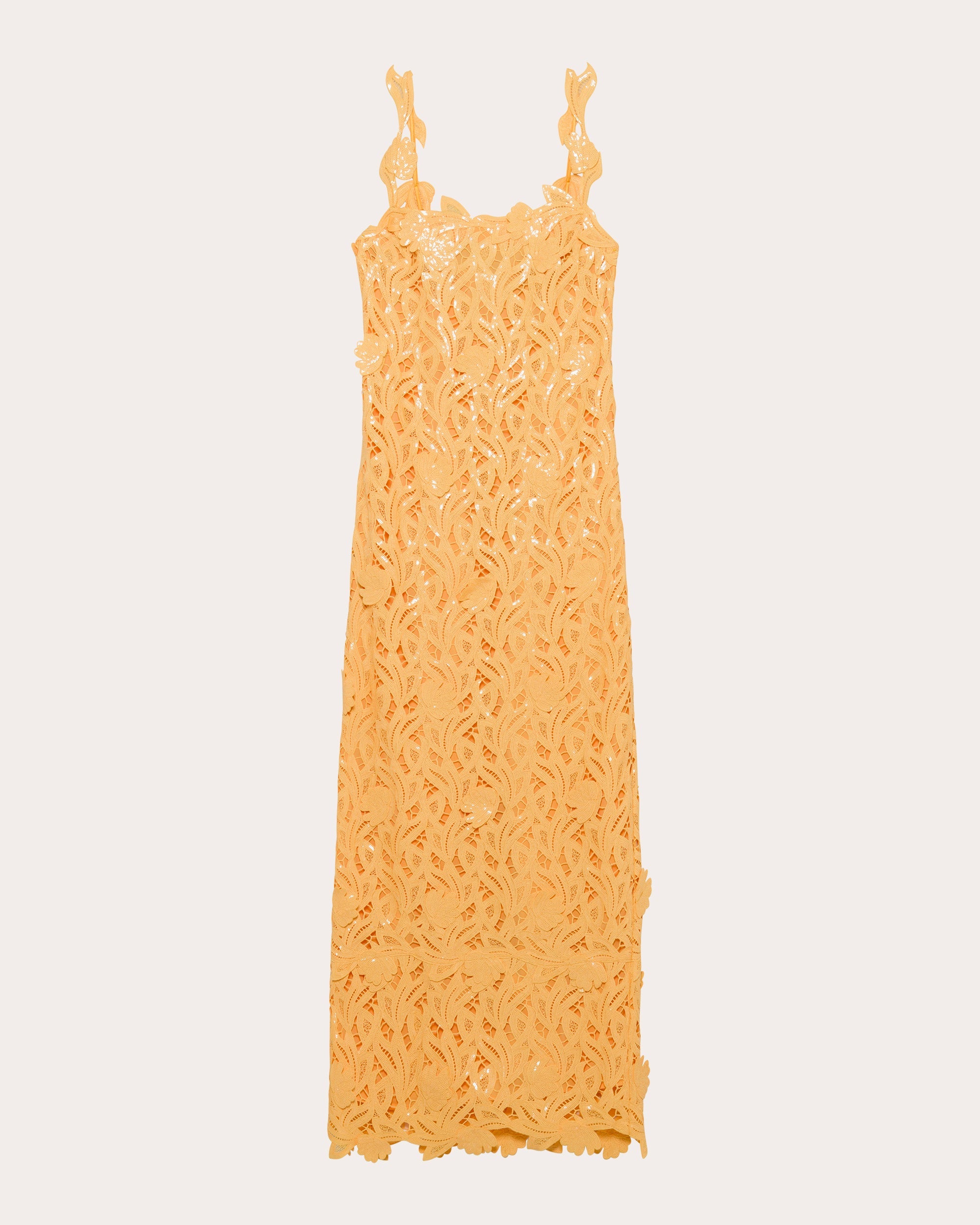 Marenna Sequin Floral Lace Column Dress
