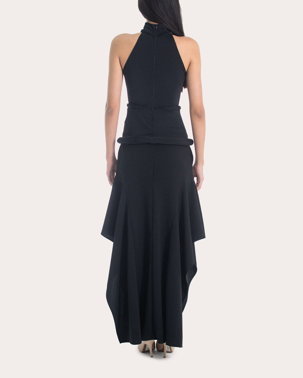 Carmen Scuba Knit Draped Maxi Skirt