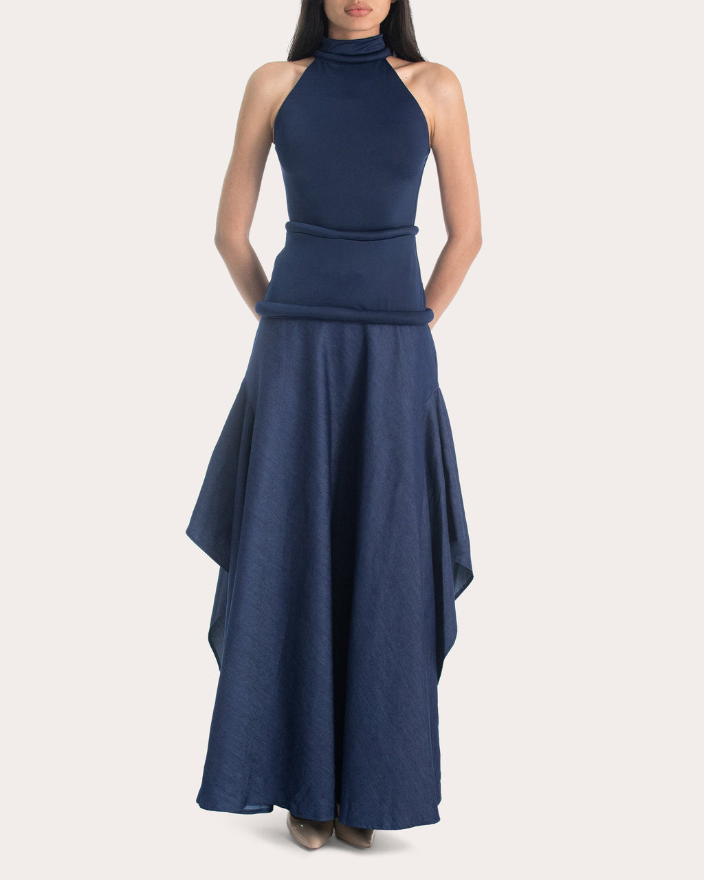 Mar Rolled Mock Neck Top
