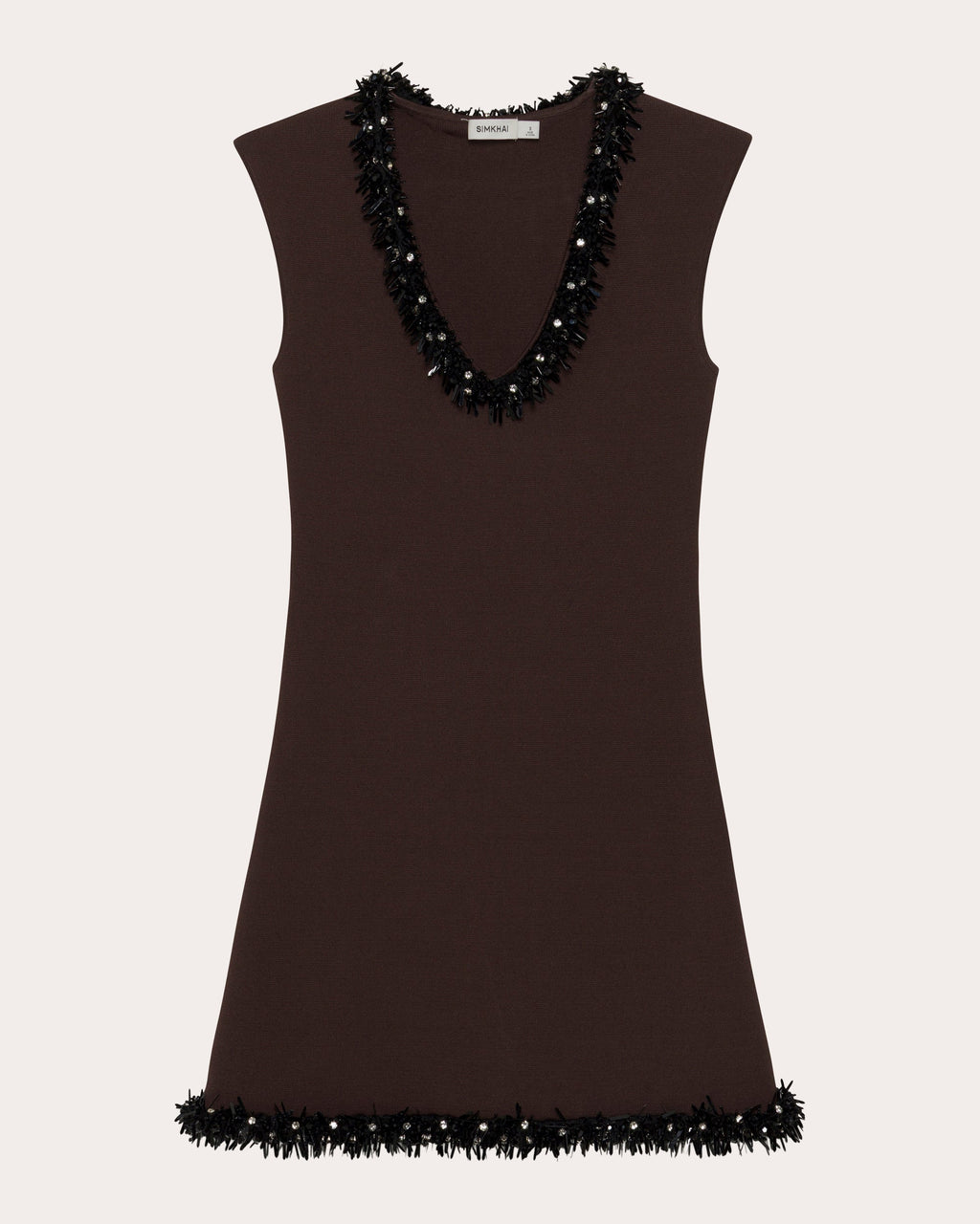 Suki Beaded Compact Knit Mini Dress