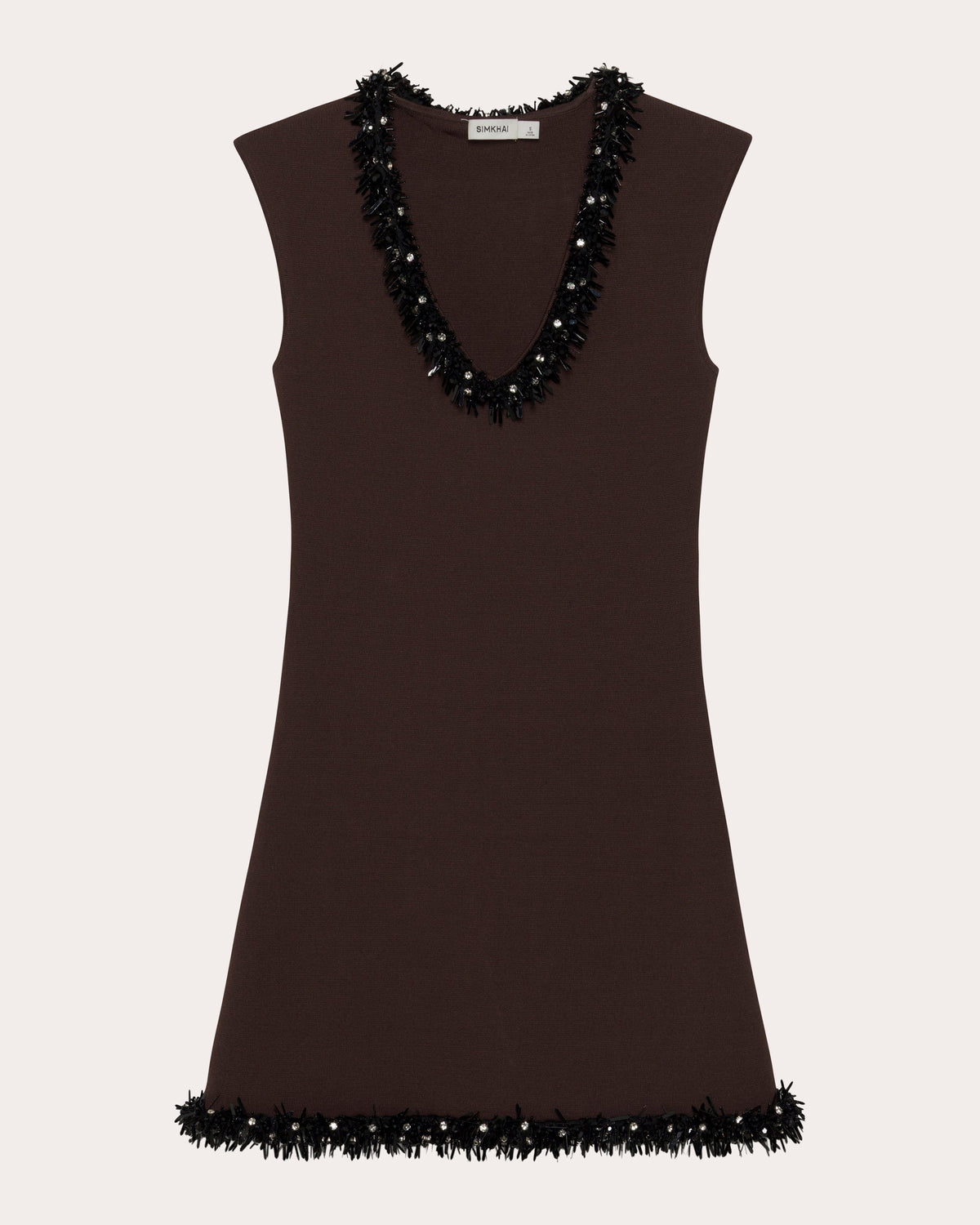 Suki Beaded Compact Knit Mini Dress