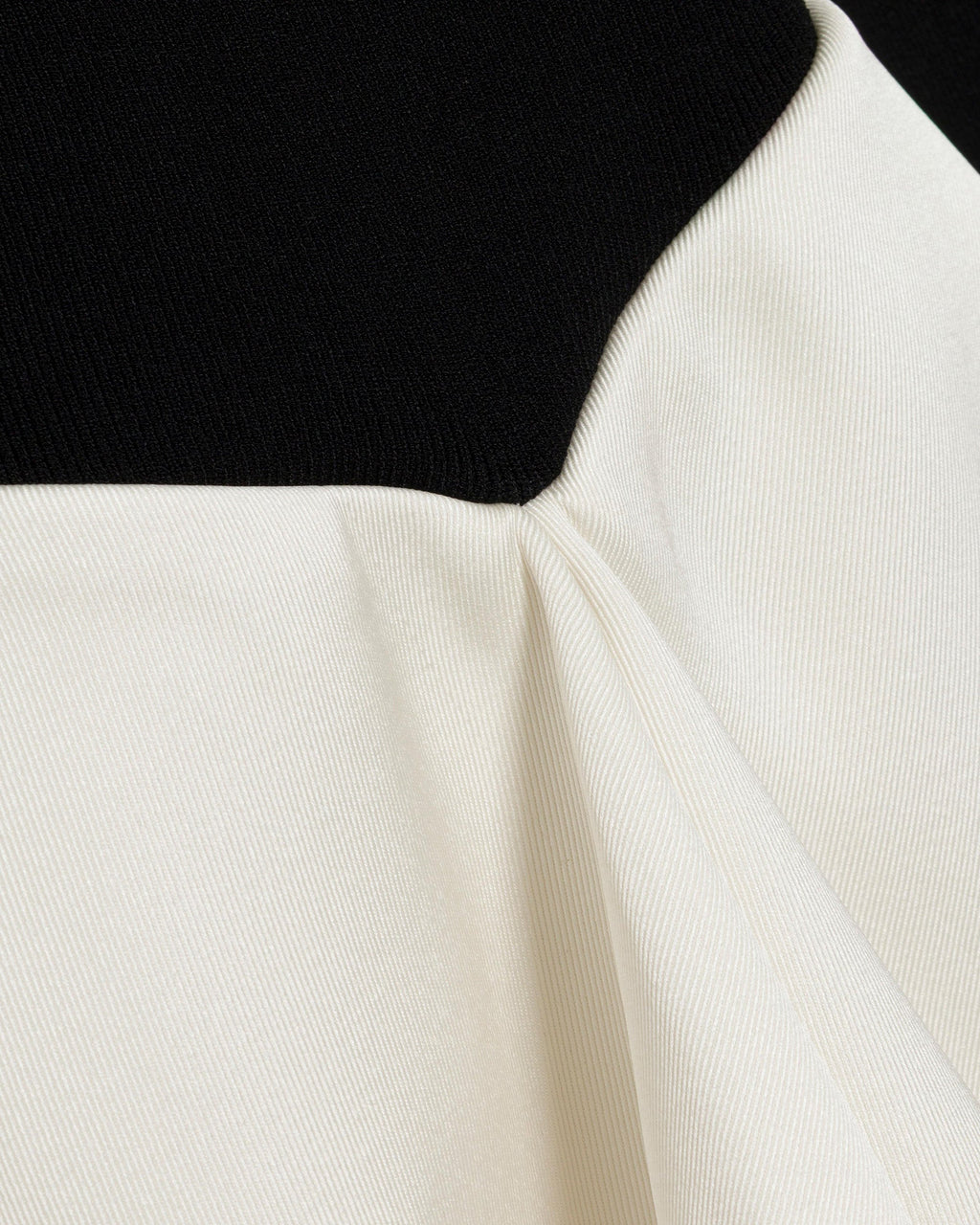 Noel Knit Twill Combo Draped Mini Dress