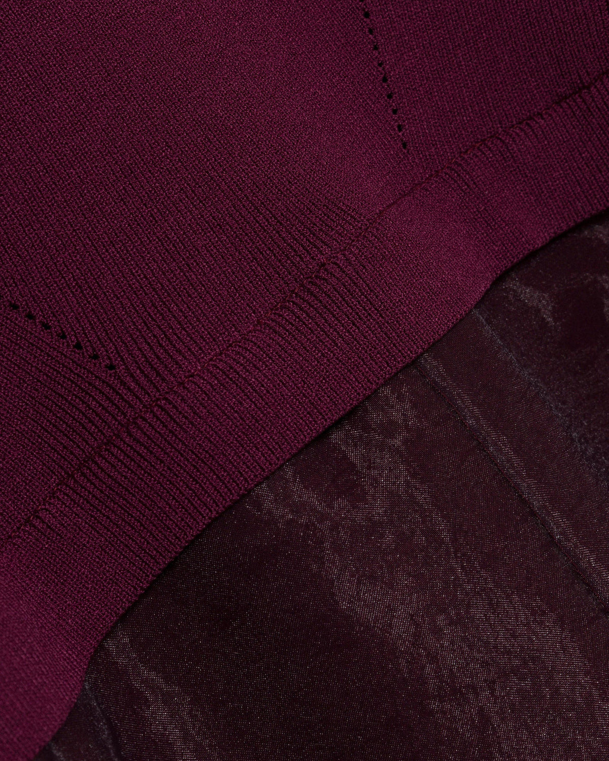 Maril Knit Organza Combo Midi Dress