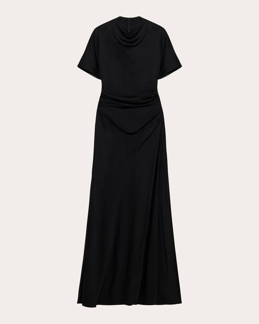 Annibelis Satin Draped Cape Gown