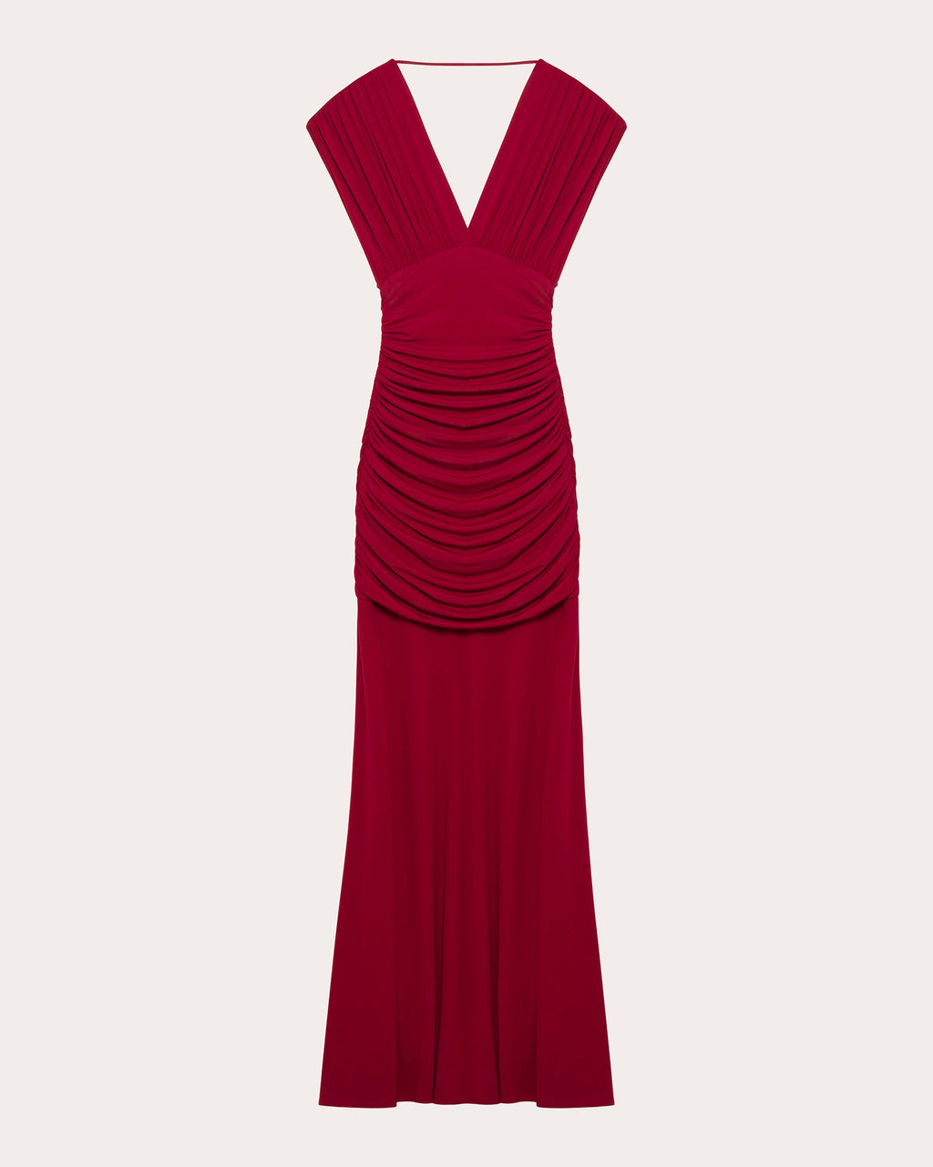 Norvelle Ruched Jersey Empire Gown